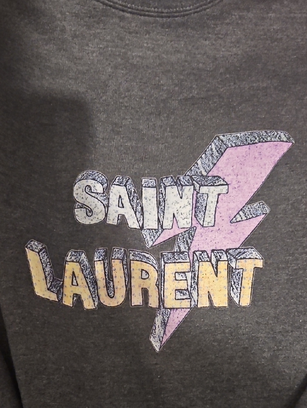 Authentic Saint Laurent Thunder Bolt Sweatshirt Size M - Picture 2 of 4